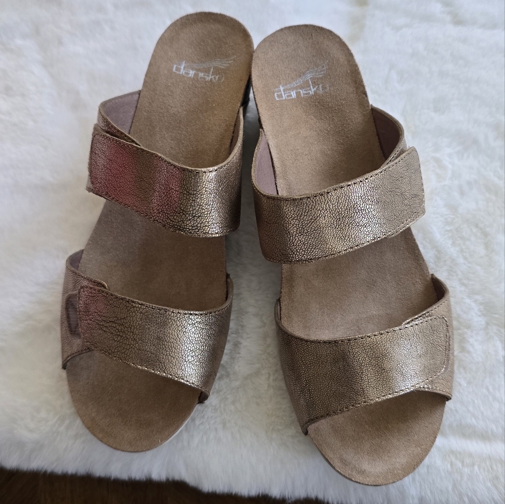 Dansko Metallic Bronze Sandals